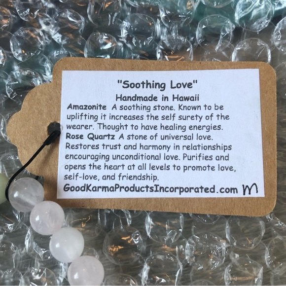 NWT 8mm Flower Agate Amazonite Rose Quartz Beaded Stretch Bracelets - Picture 6 of 6